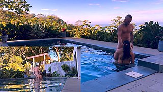 outdoors ASSFUCKING and Blowjob at the pool