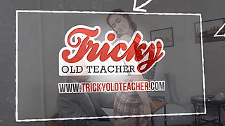Tricky Old Teacher - Opening pussy to pass the exam