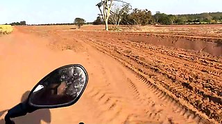 Naughty married nymph meets gym mate, romps in woods. Milk