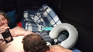 Satin Lady Gets Oral and More From Jrock as She Reads Her Erotic Book on Her Phone