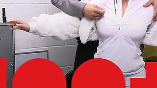 Inexperienced Teen and Hot Stepmom Punished for Shoplifting in the Backroom