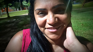 Nicoly Mattos Flashing Hairy Pussy and Big Tits in Square