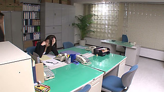 Japanese Office Slut Bound in Red Rope and Fucked Hard