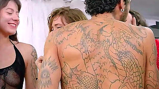 Group Sex Party with 4 Hot Babes