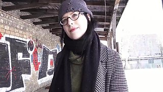 Black Hair Pawg Glasses Girl Melli Venom Pick Up For First Casting Fuck