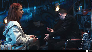 Ouija Board Parody Prank - Redhead Babe Face Fucked While the Time is Frozen