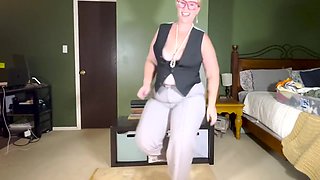 Striptease: Old Jazz And Swing Make Alice Horny As She Counts You Down To Cum After Stripping And Jiggling Her Fat Body