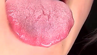 POV Saliva Overload Tsubaki Kato’s Dripping Tongue Smears Your Face Until You Lost in Her Mouth.