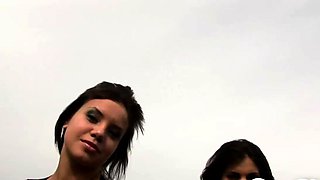 Naughty teens showing off