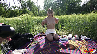 German Scout - Tiny Brazilian Fit Girl Cintia Lara at Outdoor Casting Fuck