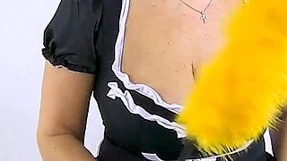 British GILF Savana Wears Her Maid Uniform as Proper Housewives Do
