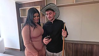 Secretary gets fucked in the ass for the first time and keeps it tight