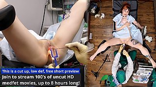 Gyno bondage orgasm, catheter play, examination