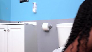 Gloryhole initiation for lusty black MILF in stockings