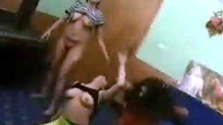 3 Indian Amateurs Dance and Strip