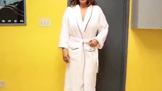 Busty mom Nicky Ferrari is horny as fuck and decides to