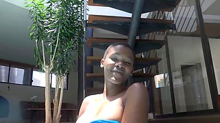 I made my THICK BLACK neighbor scream