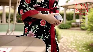 Mature BBWs Solo Card Game on Sunny Terrace