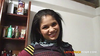 First date fucking with beautiful petite latina with braces