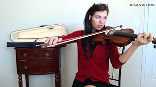 Violin Vixen Teacher JOI W/ Countdown