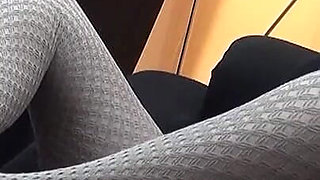 Amateur MILF in Handjob, Pantyhose Footjob and Fucking!