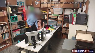 Suspicious teen shoplifter got caught and needs to fuck