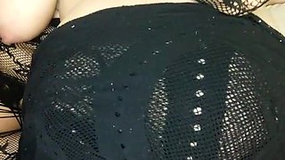 So66s66so shares passionate big tits brunette close up fishnets