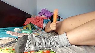 Amateur Wife Fingers Her Hairy Pussy To Intense Orgasm - Big Tits MILF Masturbating