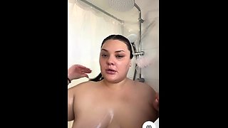 Cute curly brunette solo webcam masturbation