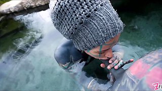 Hot spring anal outdoor fuck with Anuskatzz