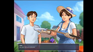 Summer saga part three - Step sister bending over her big booty