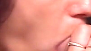 Collared Mature Redhead Greedily Devours Thick Cock Deep