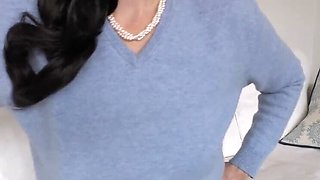 German MILF Lady Victoria Valente - Taboo JOI & Cum on Sweater Fetish - StepMom Role Play