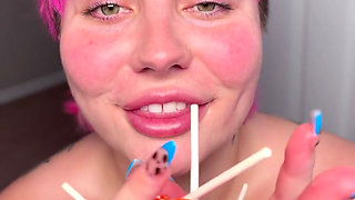 Oily BBW Titties and Lollipop Asmr