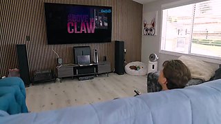 Ryan Keely Big Tit Blonde MILF Stepmom Fucks Step Son During Movie Time (2026) - Handjob