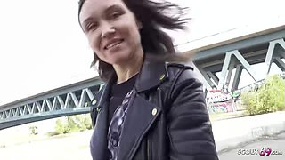 GERMAN SCOUT - Skinny mom Butt sex Casting