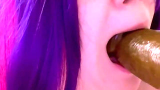 Watch Me Suck This BBC Dildo and Get Real Sloppy