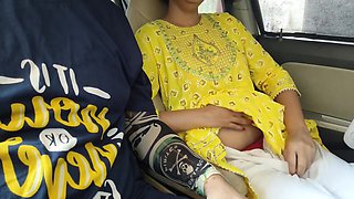 First Time She Rides My Dick In Car Public Sex Indian Desi Girl Saara Fucked Very Hard In Boyfriends Car