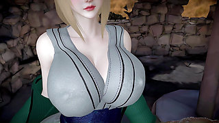 Tsunade Got Her Pretty face Fucked By a Big Old Cock And Got Facialized