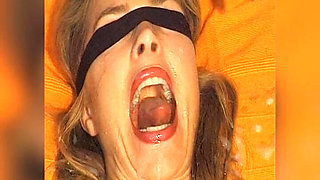 Ggg - Blonde Bukkake Slut Gets Her Face Covered in Cum