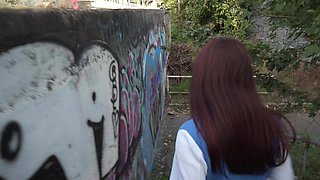 Apra Shay gets fucked through the hole in her pantyhose