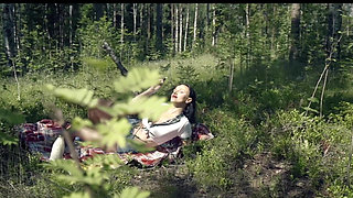 Sanktor - Busty MILF Solo Masturbation in the Forest