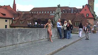 Horny blonde outdoor anal sex