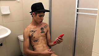 Horny Stepsister Discovers Me Masturbating in the Bathroom