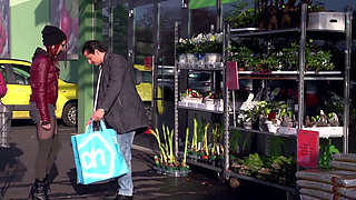 Tattooed redhead with small tits gets her pussy smashed