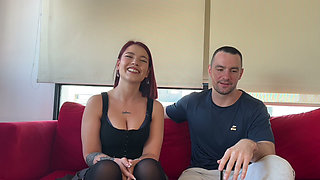 Behind the Scenes with Beautiful Natural Body Redhead Babe, Joha Bettina