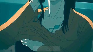Orgasm, big boobs, anime hentai