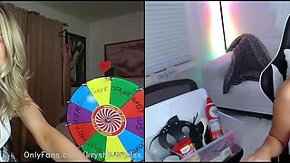 Close up with teen blonde sex doll rubbing her cunt