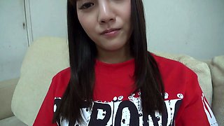 Japanese with big boobs hairy twat petting