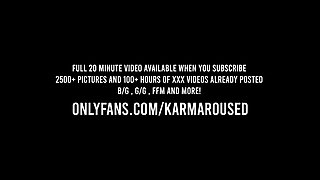 FFM threesome with vibrator and strap on and multiple real orgasms and facial
